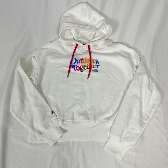 Lot of 2 North Face Womens Pride Pride Rainbow Yellow/White Hoodie LARGE B18.2 - Picture 9 of 9